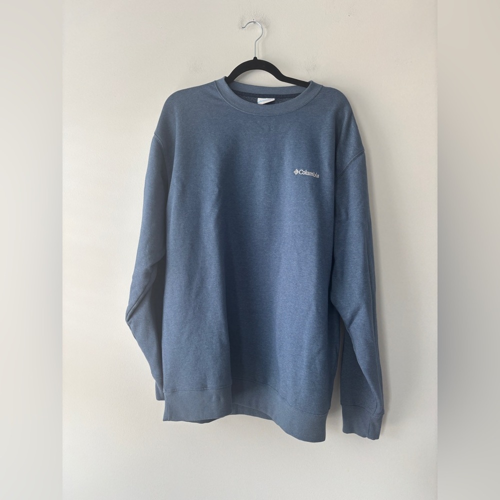 Columbia Men's Blue Heathered‎ Crewneck Sweatshirt Pullover Fleece Size XL - Picture 2 of 8